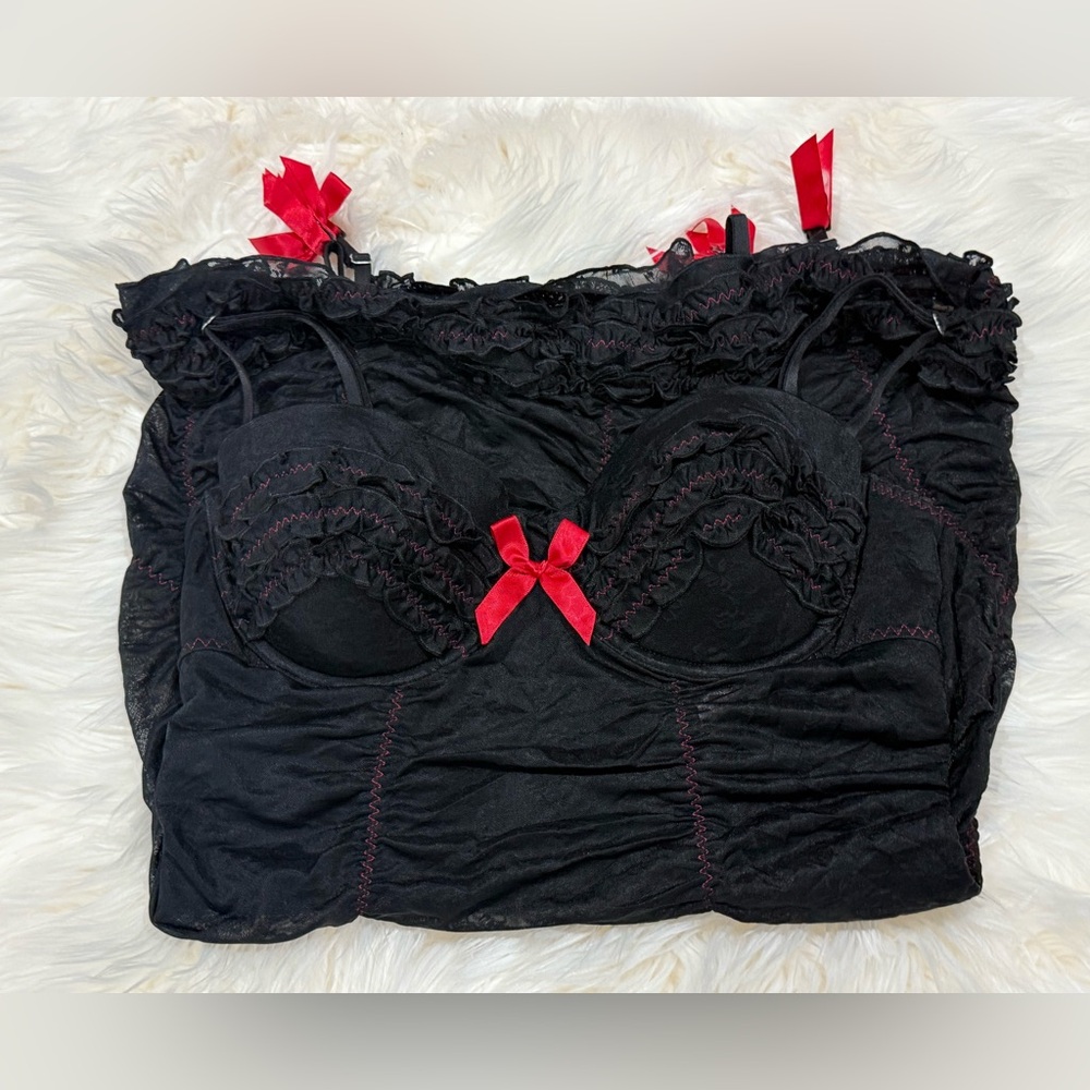 Victoria's Secret "Sexy Little Things" ruffle corset babydoll - Picture 11 of 13
